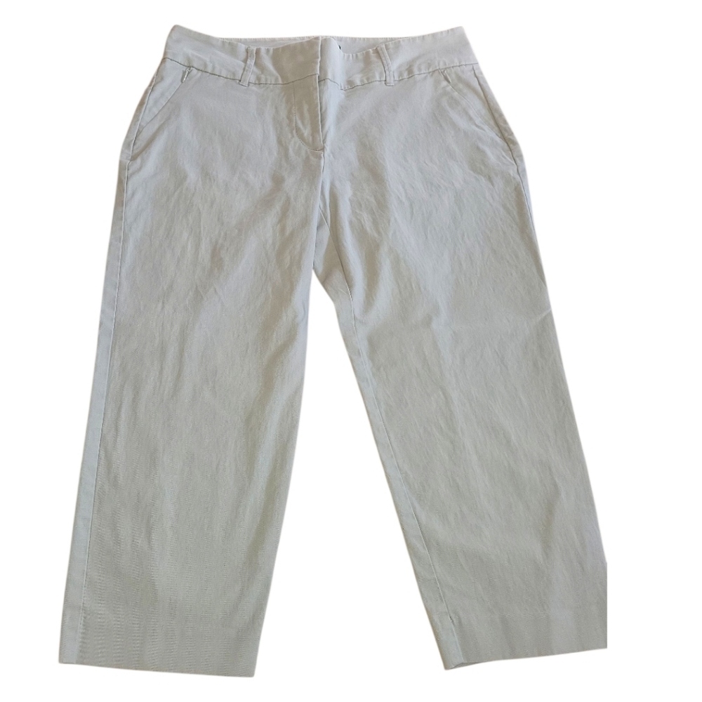 ANN TAYLOR PETITE Capri Pants, 8P, Beige, EUC, Like New
